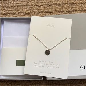 GLDN “L” initial dainty necklace in silver